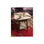 Geometric Top Side Table With Undershelf Works Great As A Lamp TableÃ¢â‚¬Å¡ From Sideshow To Show-