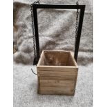 Parlane New Retail Item Hanging Box Planter Natural Wood 415 X 220mm (820281)