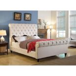 Duchess King Size Sleigh Bed Champagne Velvet A Truly Glamourous Sleigh Bed. This Bed Frame Is Fully