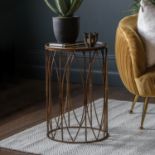 Highgate Side Table A Stylish And Practical Side Table With An Antiqued Glass Top In A Bronze Effect