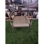 Starbay Grey Oak Finish Danish Arm Chair W 600mm P 460mm H 850mm SR55 (5) Ex Display Showroom Item