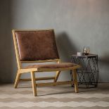 Carnaby Ash Wood Accent Chair, Tan Leather The Carnaby Ash Wood Accent Chair Is Characterised By Its