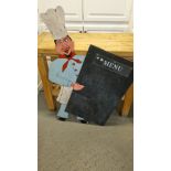 Chef Menu Blackboard W 900mm H 1250mm