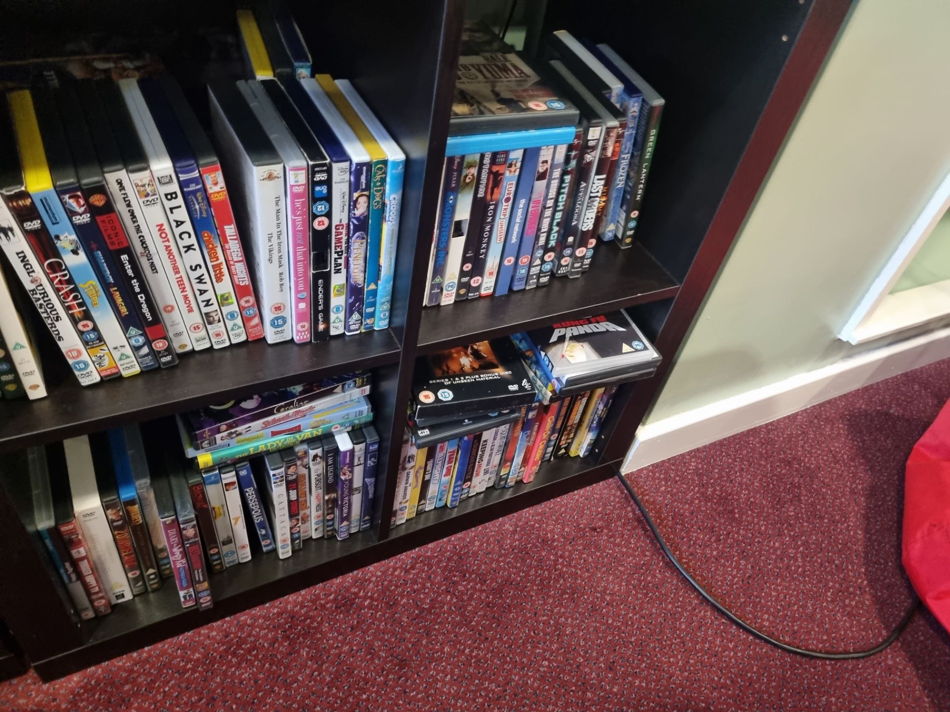 A Large DVD Library as Found