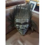 Brown Wooden Tribal Mask