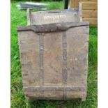 A Late 19th Century Iron Bound Oak Military Trough Stenciled Later