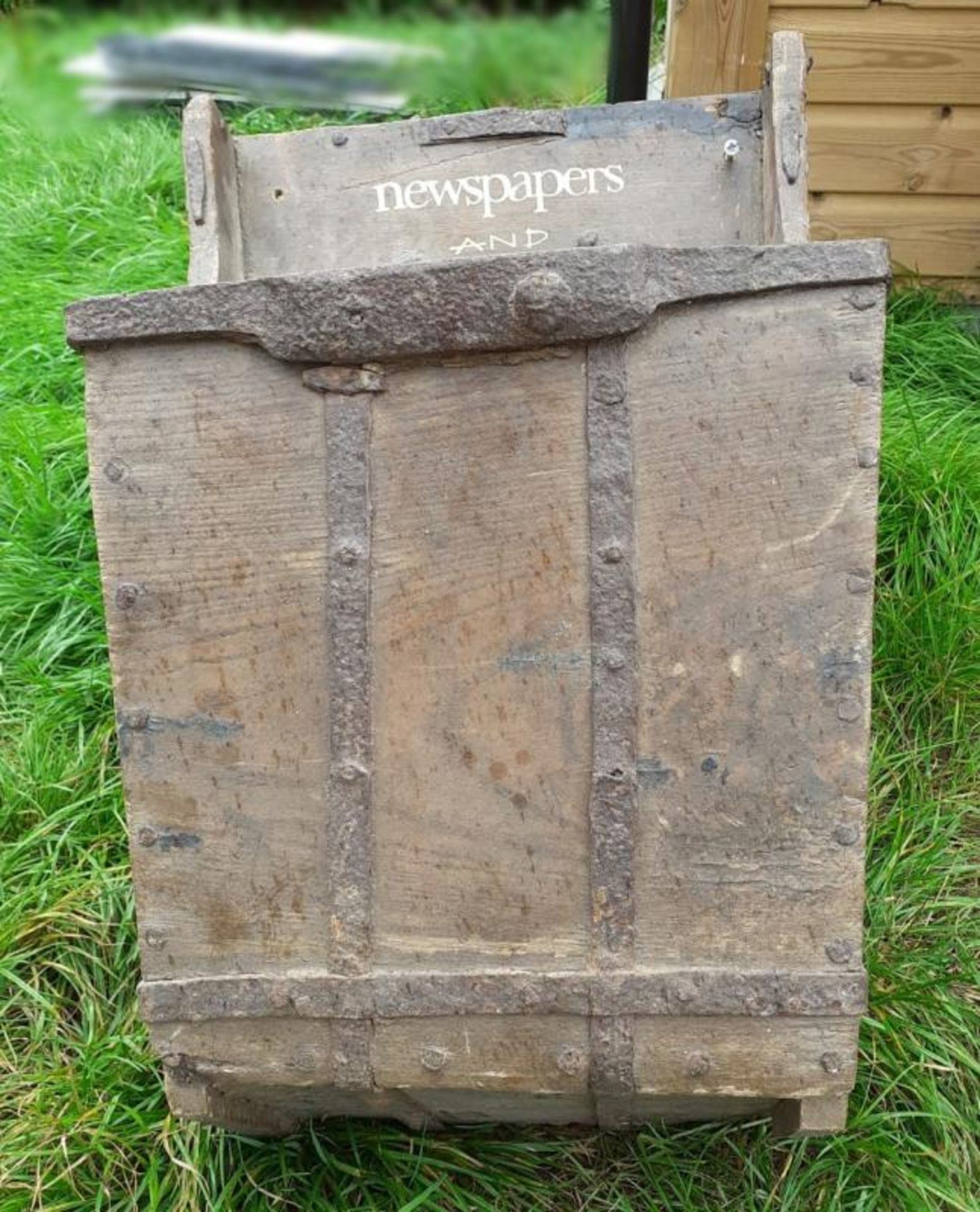 A Late 19th Century Iron Bound Oak Military Trough Stenciled Later
