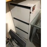 A Three Drawer Grey Filing Cabinet W 470mm D 650mm H 1050mm