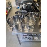 4 x Stainless Steel Saucepans Various Sizes