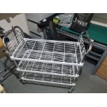 Three Tier Mobile Trolley W 950mm D 450mm H 1000mm