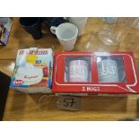 Burghimax Plastic Burger Press In Box And 2 X His And Hers Beauty And The Beast Mugs In Box