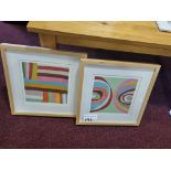 2 x Ikea 'Furulund' Wall Art In Wooden Frame 380 X 380mm