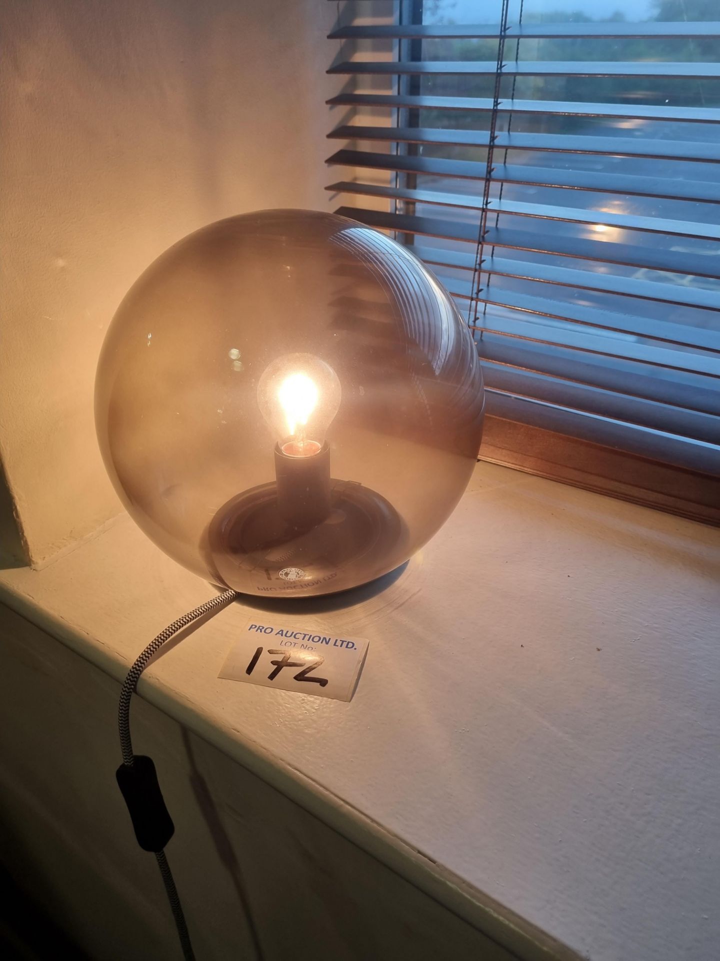 Ikea Fado Ball-Shaped Table Lamp Made From Hand Blown Glass 25 Cm Diameter Glass White 28 X 27 X