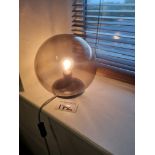 Ikea Fado Ball-Shaped Table Lamp Made From Hand Blown Glass 25 Cm Diameter Glass White 28 X 27 X