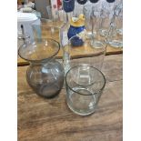 5 x Glass Vases Various Sizes