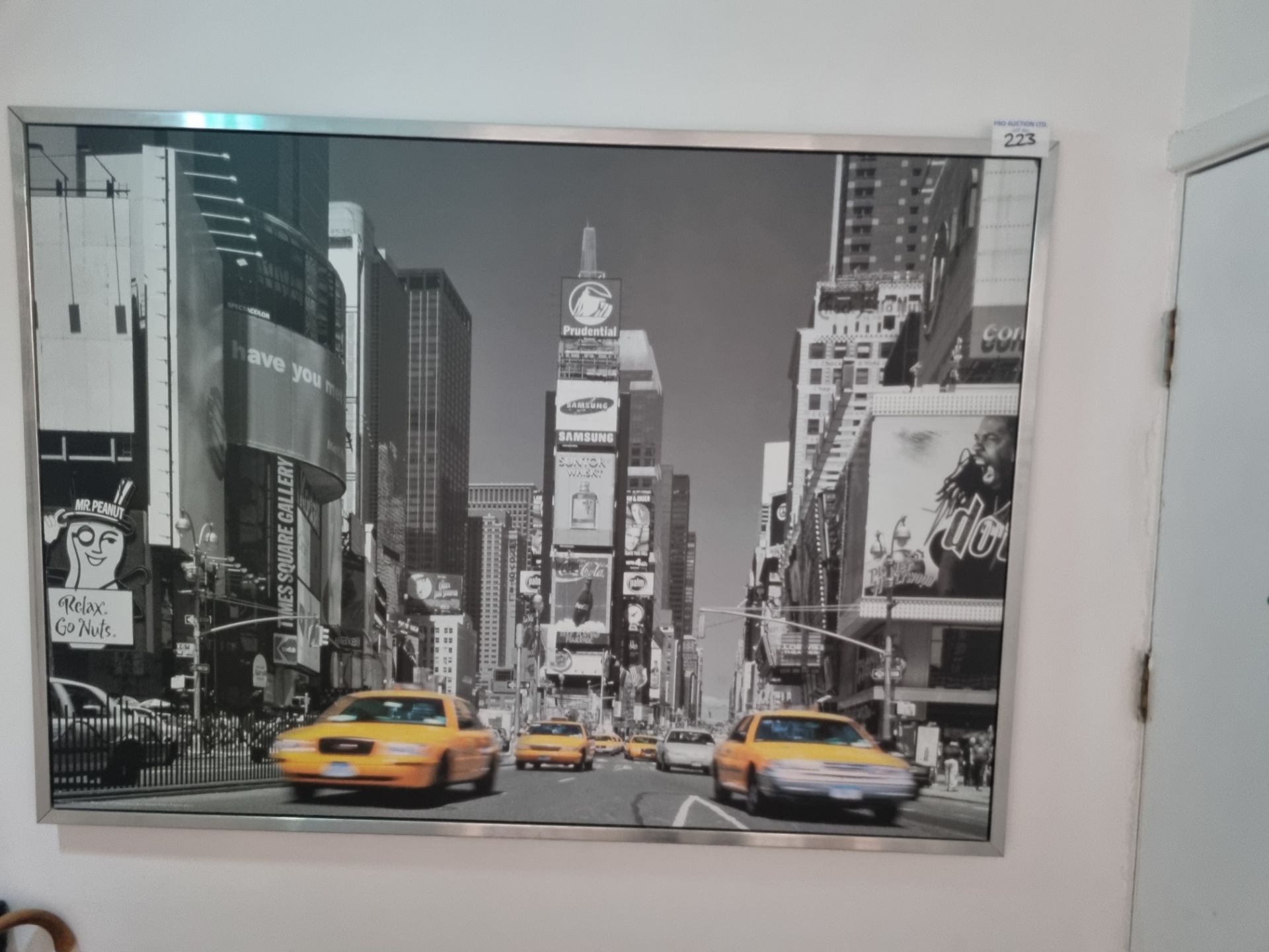 Print On Board Of Times Square New York 1400 X 1000mm