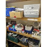 A Large Quantity Of Electrical Spares Including Cabling Light Bulbs And Fittings
