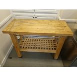 Butchers Chopping Table With Undershelf W 1200mm D 530mm H 900mm