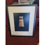 Dr Who Dalek Picture In A Black Frame 440 X 550mm