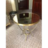 A Brass And Mirrored Top Coffee Table 60 x 76cm (Room 208)