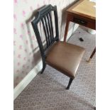 Georgian Style Side Chair Open Ribbon Carved Splat With Upholstered Seat Pad 42 x 46 x 91cm (Room