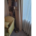 Library Floor Lamp Finished In English Bronze Swing Arm Function With Shade 156cm (Room 112)