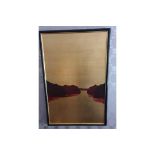 Giclee Landscape Gold And Red Mountains With Horizon 102 x 69cm ( Room 121)