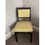 A Leather Side Chair With Cream Pad And Back Rest 48 x 48 x 85cm (Room 236)