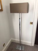 Heathfield And Co Dakota Contemporary Floor Lamp Chrome Complete With Shade 158cm (Room 202)