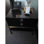 A Pair Of Two Drawer Bedside Tables Bronze Base 60 x 50 x 58 (Room 105)