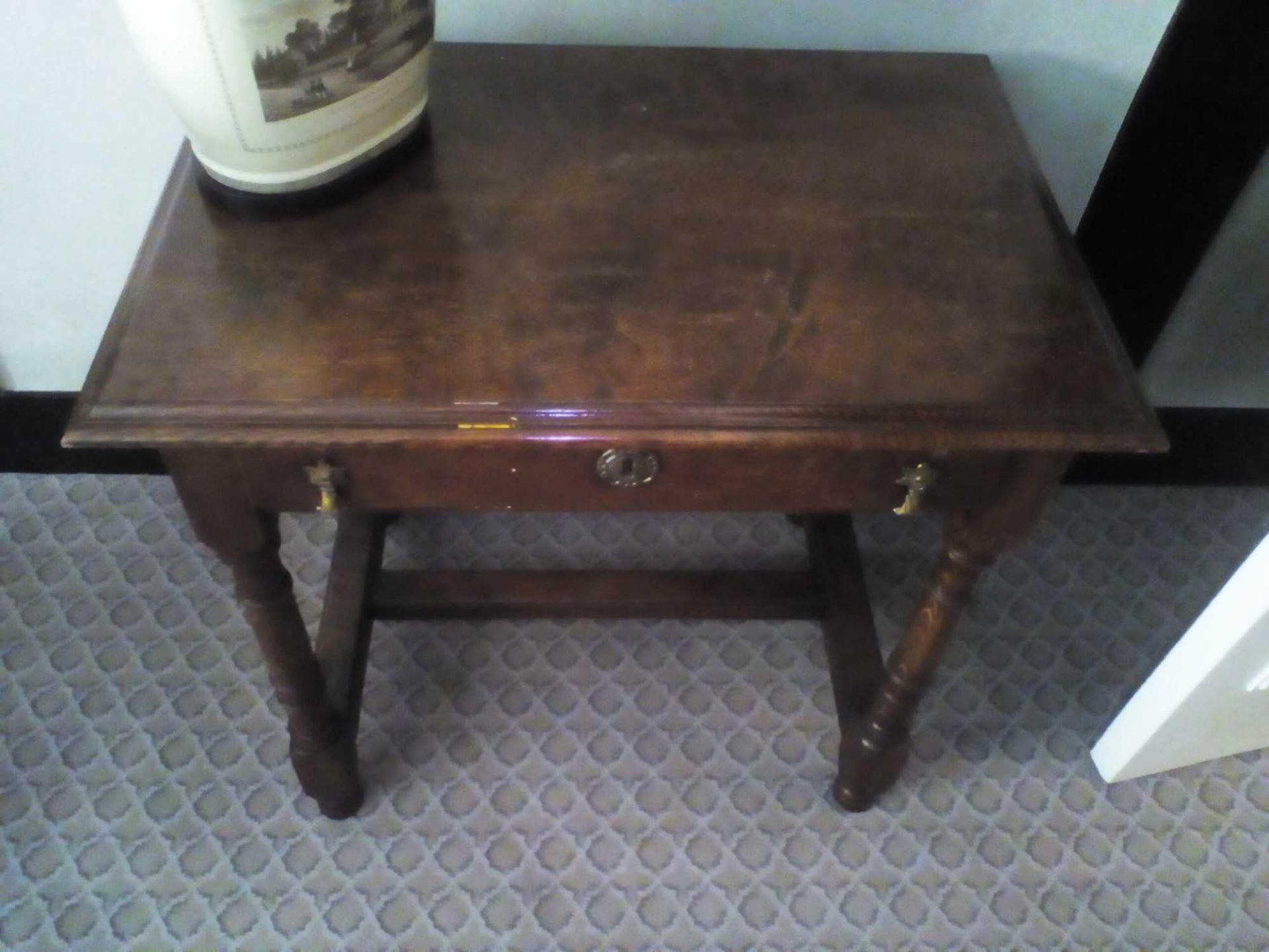 A Mahogany Two Drawer Side Table 69 x 55 x 70cm (Room 104)