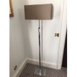Heathfield And Co Dakota Contemporary Floor Lamp Chrome Complete With Shade 158cm (Room 201)