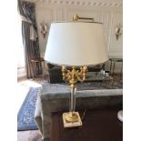 Laudarte Crystal Table Lamps Inserts And Decorations In 24ct Gold With Shade 95cm Tall (Room 202)