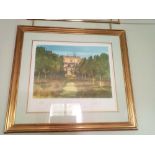 HRH The Prince Of Wales Limited Edition Print Of Highgrove House Dated Signed And Framed 2011 Of