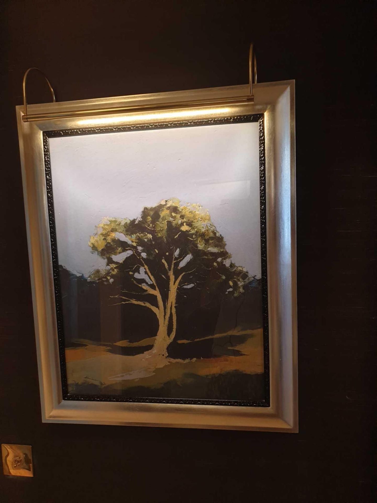 Landscape Lithograph Print Framed Depicting A Tree 62 x 76cm (Room 139) - Bild 2 aus 2