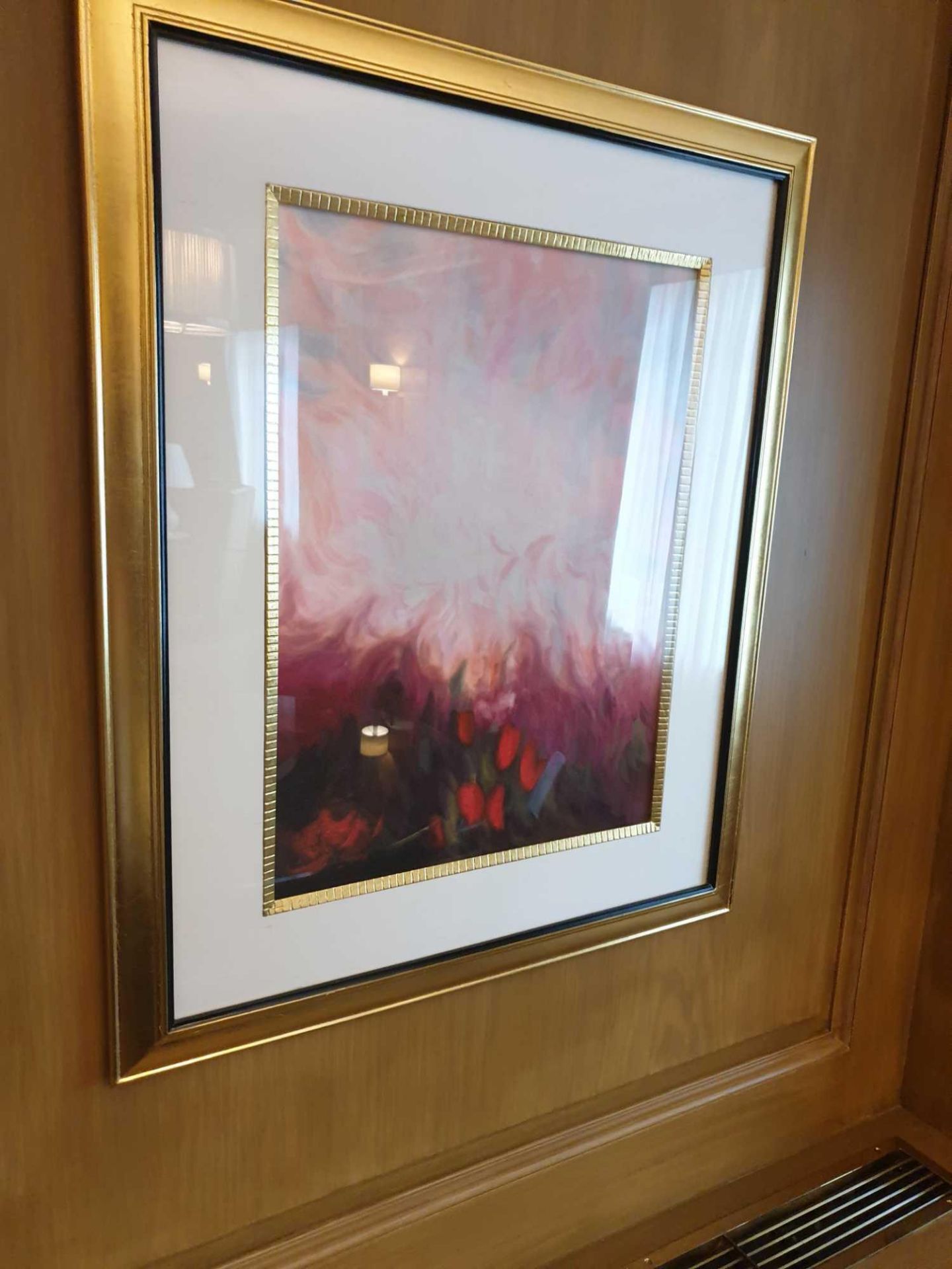 Abstract Lithograph Flame Clouds Framed 71 x 86cm (Room 111)