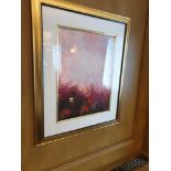 Abstract Lithograph Flame Clouds Framed 71 x 86cm (Room 111)