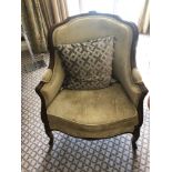 Louis XV Style Bergere The Slightly Flared Arms Have Upholstered Armrests Upholstered 67 x 55 x 93cm