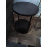 A Pair of Luisa Apeixolo Design Portugal Circular Side Table Black And Polished Brass 38 x 55cm