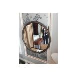 Forgeability Bespoke Metalwork Twig Circular Wall Mirror Brass Surround 60cm Diameter (Room 122)