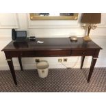 Kingswood Writing Desk / Dressing Table With Two Faux Drawers And Pop-Up Leather Lid Fitted