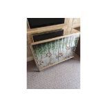 Coloured Verre Eglomise Sideboard Two Door Internally Fitted With Refrigerator Mini Bar 125 x 58 x