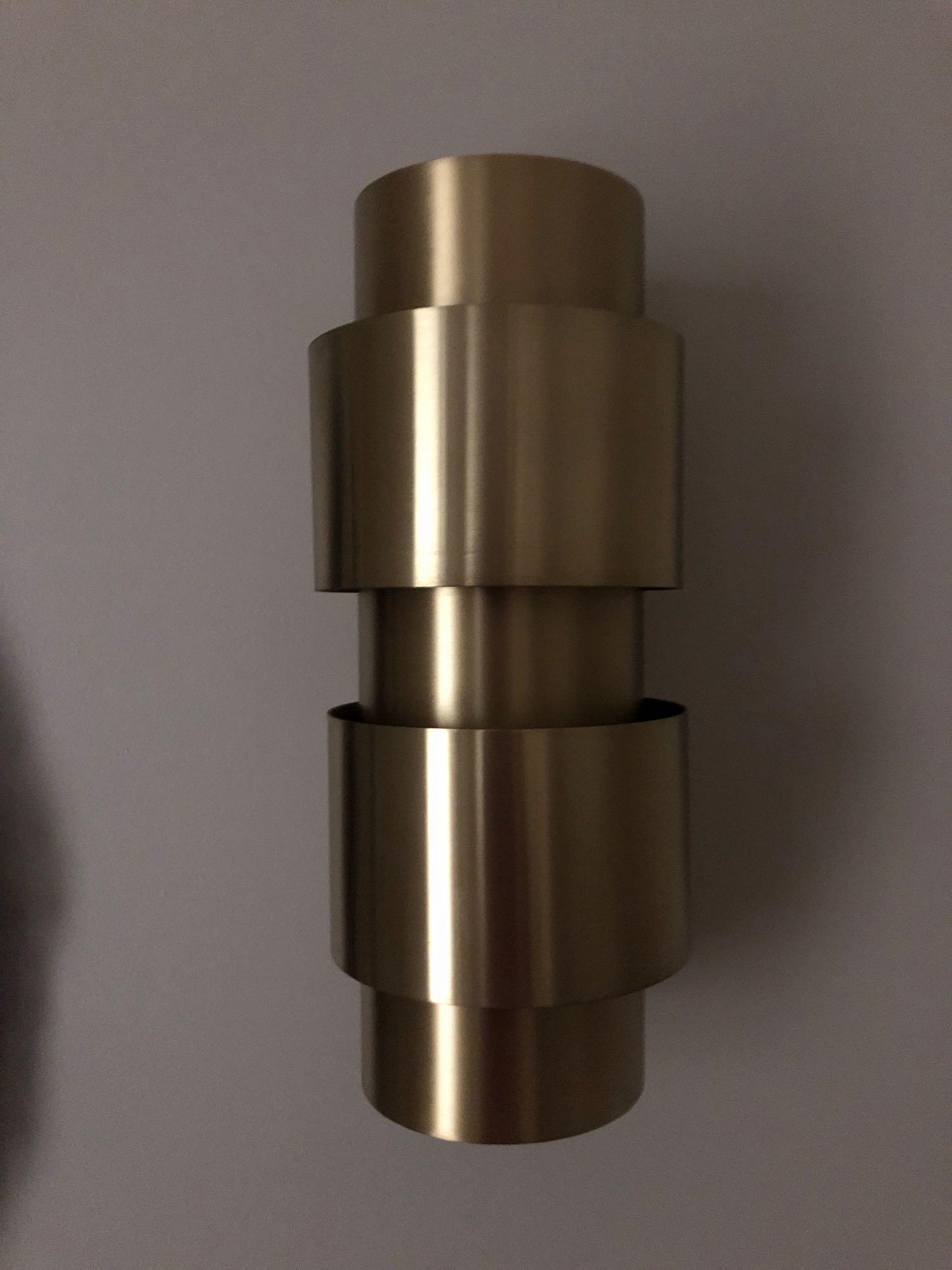2 x LED Antique Brass 2 Light Indoor Wall Light Antique Brass 30CM (Room 232) - Image 2 of 2
