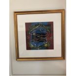 Abstract Lithograph Print Untitled 78 x 78cm (Room 202)