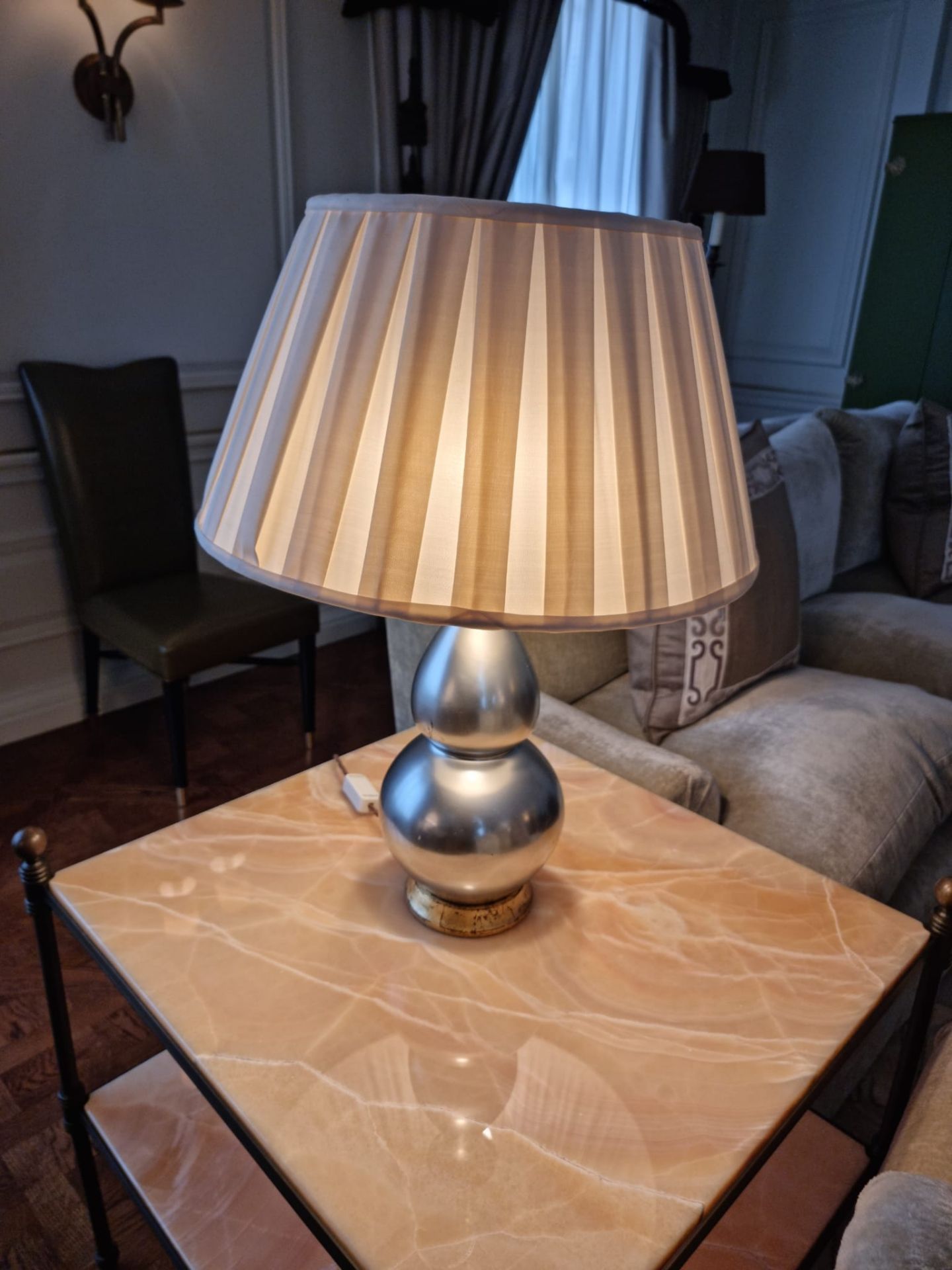 Heathfield And Co Gourd Textured Ceramic Table Lamp With Shade 70cm (Room 206/7) - Image 2 of 2