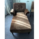 Upholstered Chaise Longue With Nail Pin Detail 140 x 70 x 80cm (Room 206/7)