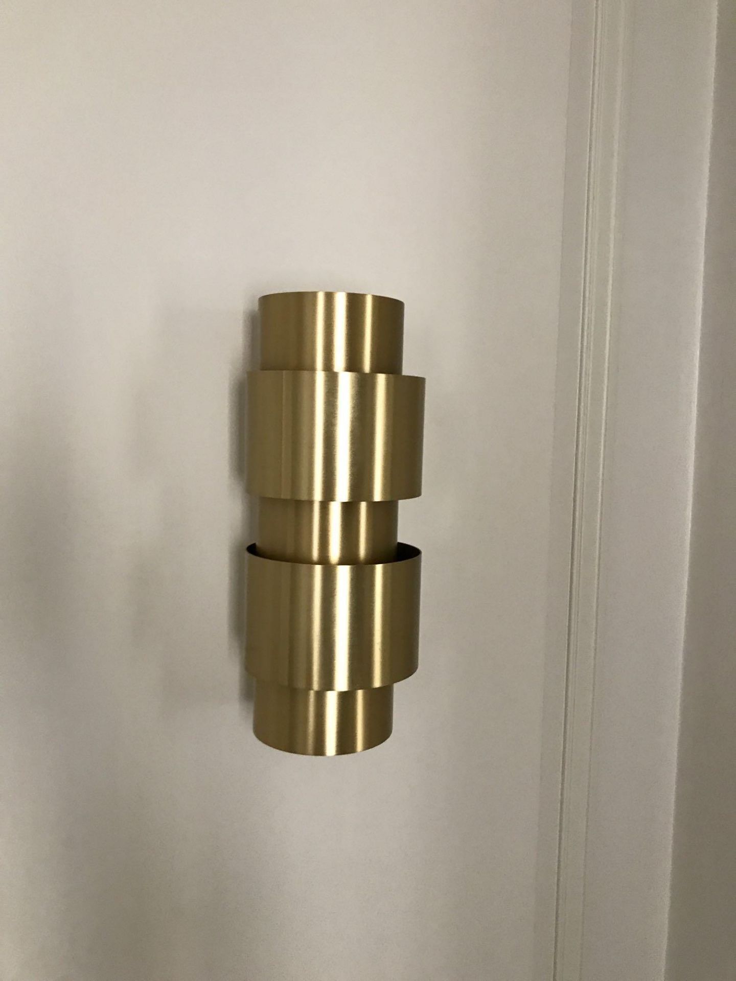 2 x LED Antique Brass 2 Light Indoor Wall Light Antique Brass 30CM (Room 124) - Image 2 of 2