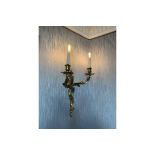 Louis Style Polished Brass Applique Wall Sconce 60 x 30cm (Room 226)