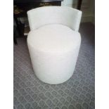 Upholstered Dressing Table Stool Grey Cream Mottled Effect 43 x 60cm (Room 101)