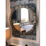 A Bronzed Accent Mirror Petal Design Frame 68cm (Room 206/7)